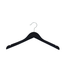 Non Slip  flocking plastic clothes hanger brand velvet clothing hanger for cloths